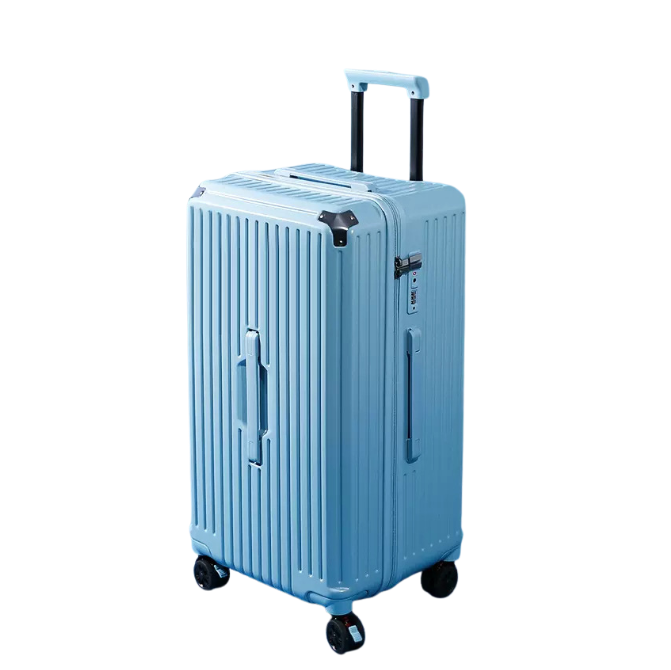 Large Capacity Durable Suitcase – Spinner Wheels (Glacier Blue) (TR-HARD-0037)