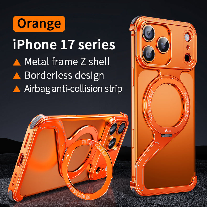 Metal Buckle Z Case with Magnetic Stand for iPhone 17 Series  (CC-0005)
