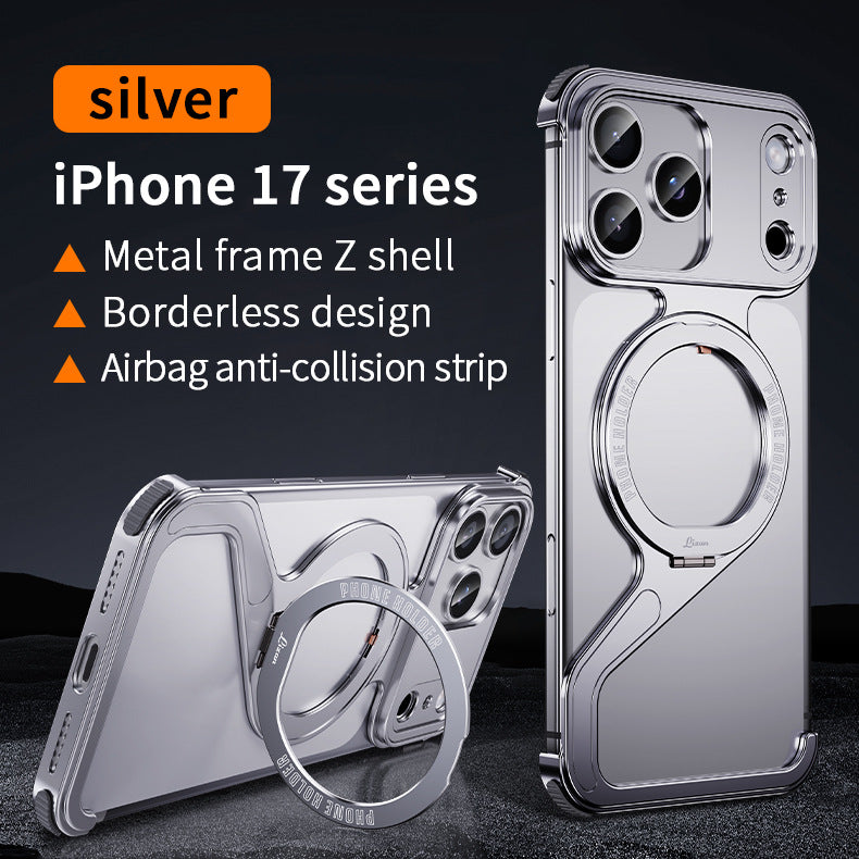 Metal Buckle Z Case with Magnetic Stand for iPhone 17 Series  (CC-0005)