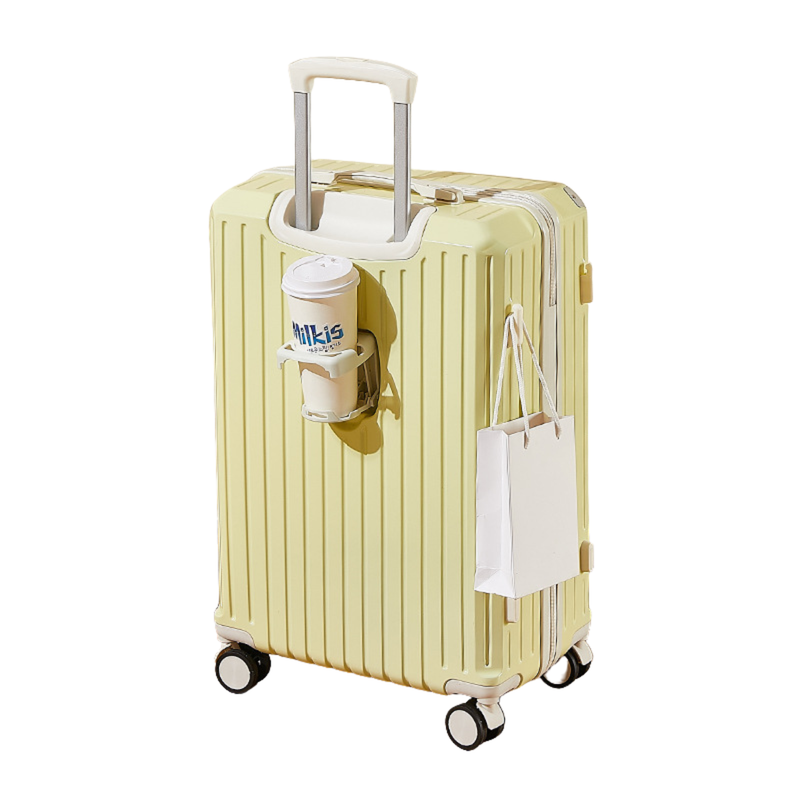 Multi-Functional Rolling Luggage – New Design, Large Capacity Travel Suitcase (Cheese Yellow) (TR-HARD-0054)