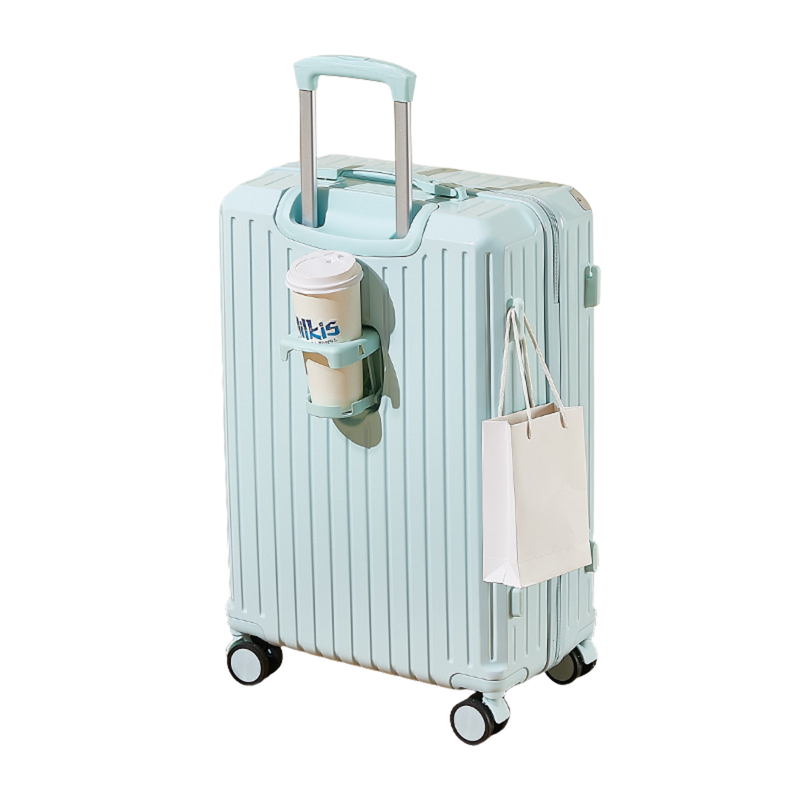 Multifunctional Suitcase – Anti-Collision, Cup Holder (Fresh Blue) (TR-HARD-0067)