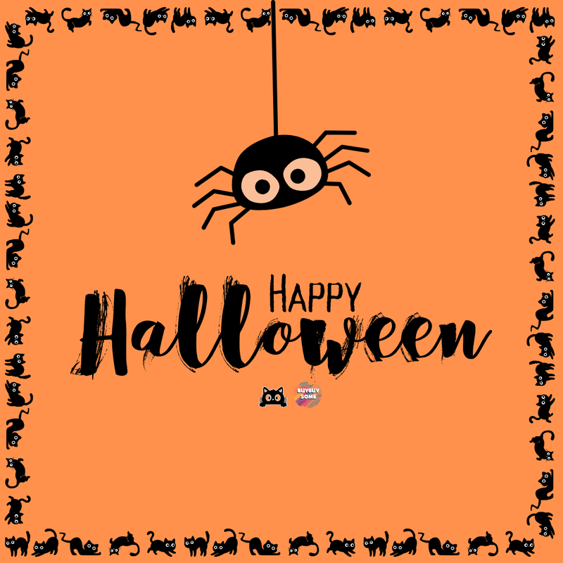 Cozy Kitty Spider Mahjongg Mat – Cute Halloween Cat & Spider Decor (MJ-MT-HW-0021)