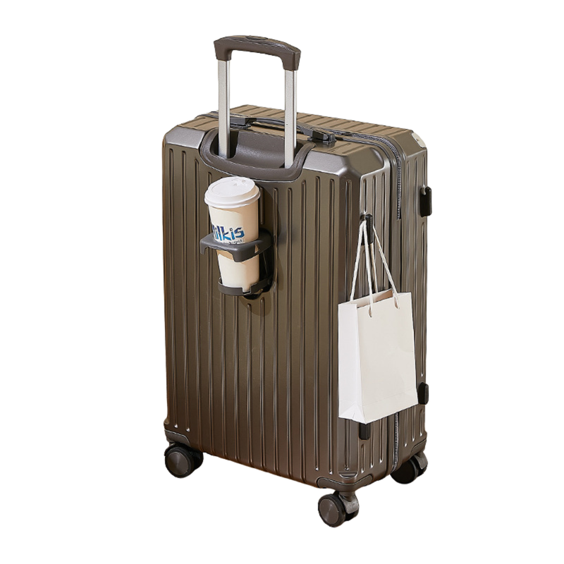 Multi-Functional Rolling Luggage – New Design, Large Capacity Travel Suitcase (Mineral Rock Gray) (TR-HARD-0055)