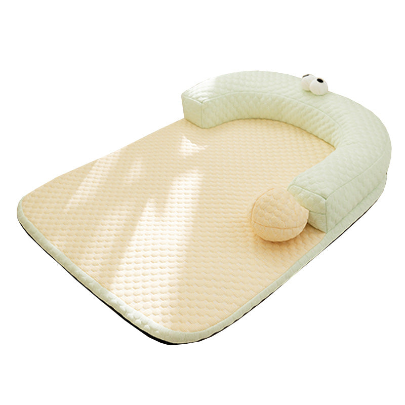 Big Eye Bolster Ice Bean Pet Bed – Spring/Summer Cooling Mat with Pillow (PB-BS-0009)