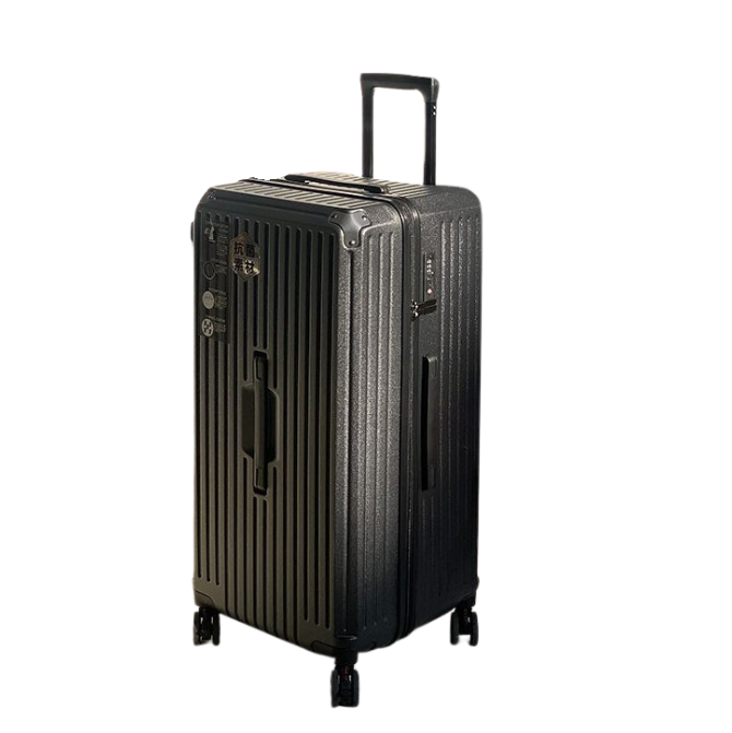 Large Capacity Durable Suitcase – Spinner Wheels (Premium Black) (TR-HARD-0033)