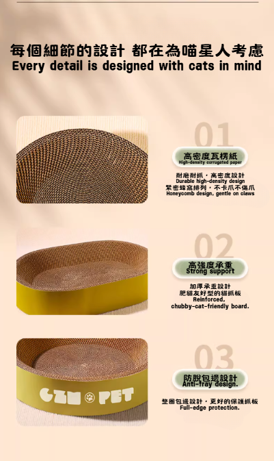 多功能貓咪抓板和猫床（PS-001A）
