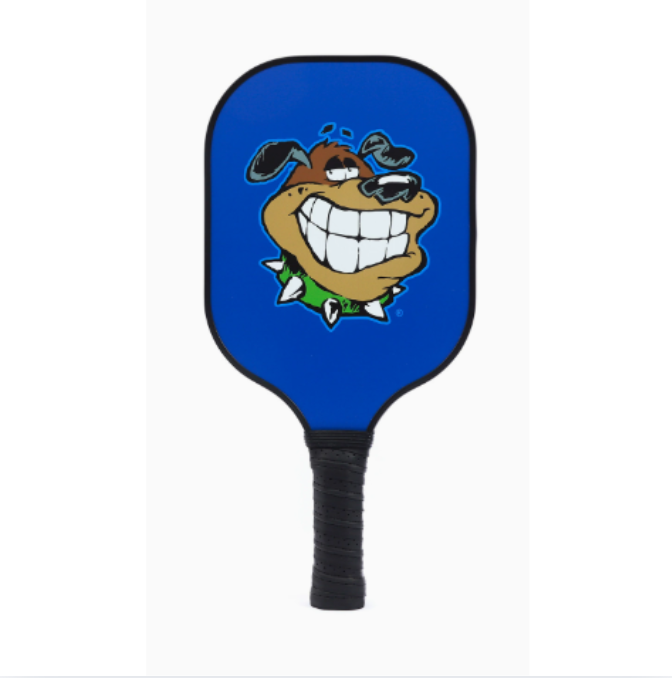Blue Cartoon Dog Design Fiberglass Pickleball Paddle – Stylish Casual Choice (PKR-0009)