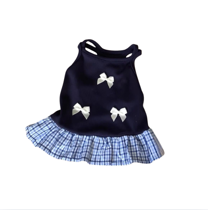 Butterfly Bow Vest Dress – Lightweight Breathable Summer Pet Clothes (PC-PCS-0001)