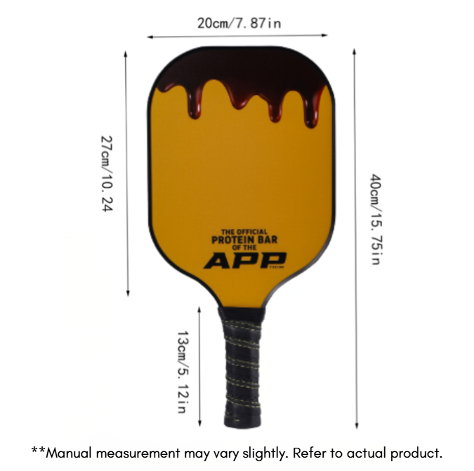 Yellow Melting Chocolate Design Pickleball Paddle Set – Includes 2 Paddles + 4 Balls + Storage Bag (PKR-0020)