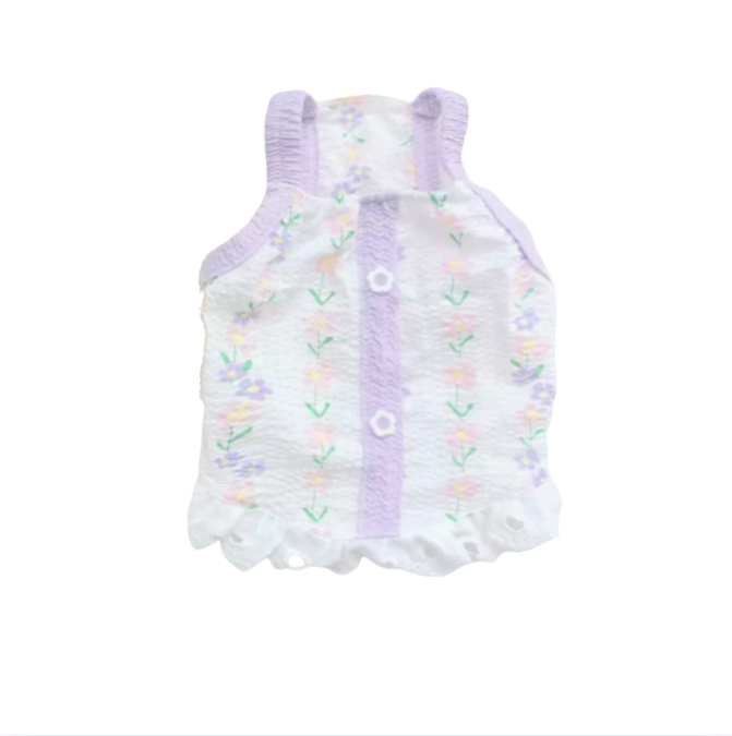 Fresh Floral Button Camisole – Lightweight Spring/Summer Pet Clothes (PC-PCS-0007)