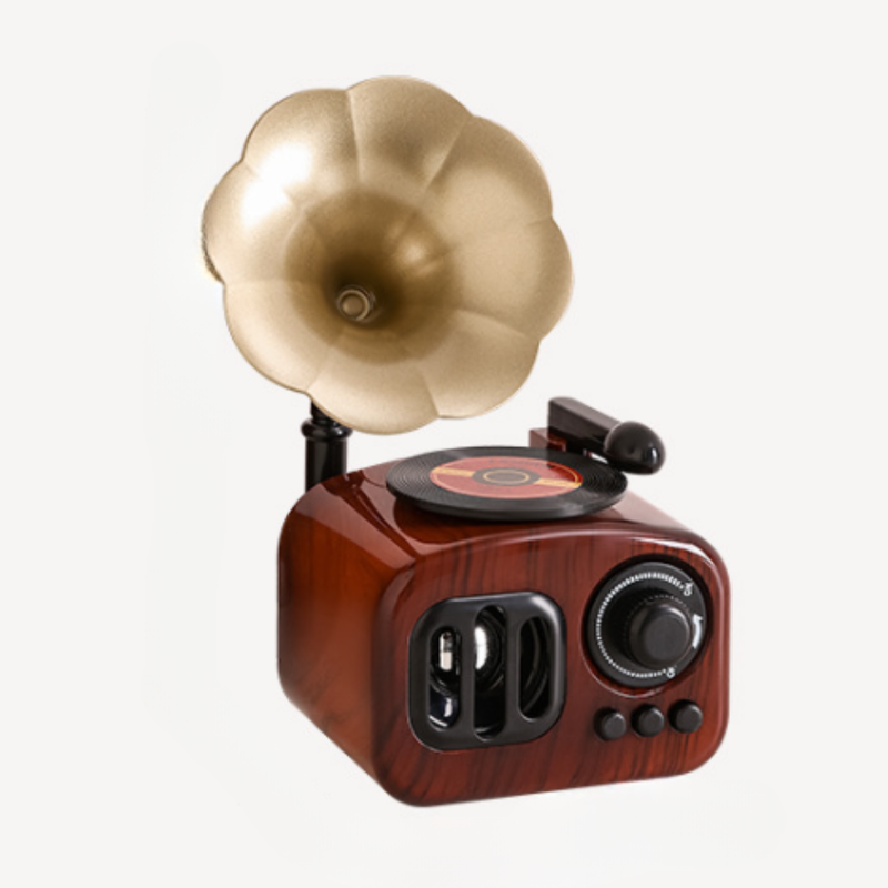 Vintage Gramophone Desktop Ornament – Retro Music Box, Home Decor (IP-0001)