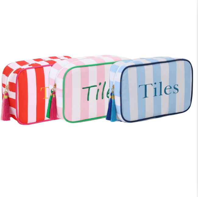 New Striped Handheld Large Capacity American‑Style Mahjongg Storage Bag – Nordic Design (MJ-CP-0014)