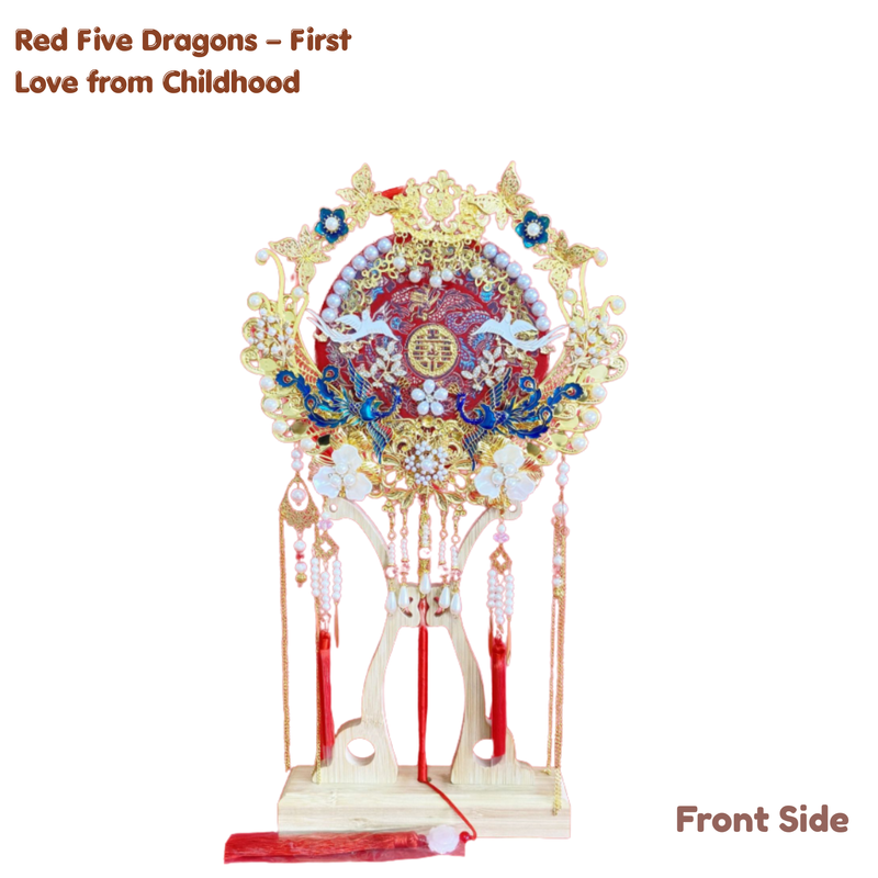 Chinese Bridal Round Fan – Vintage Wedding Style (IP-0029)