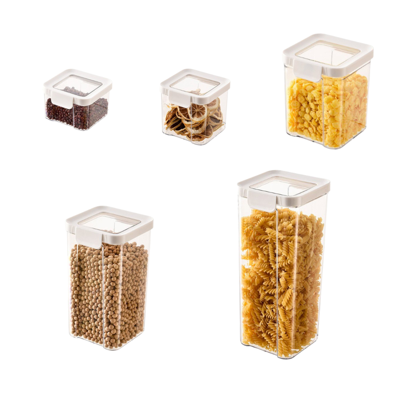 Sealed Kitchen Storage Jars – Anti-Insect, Anti-Moisture, Clear Glass (HK-FS-0001)