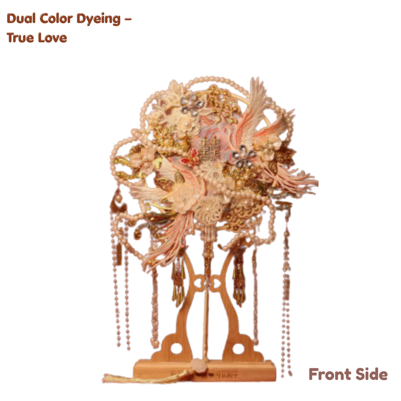 Chinese Bridal Round Fan – Vintage Wedding Style (IP-0028)