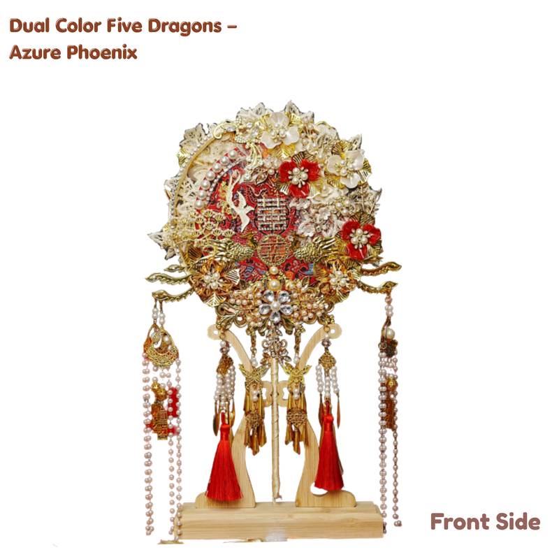 Chinese Bridal Round Fan – Vintage Wedding Style (IP-0013)