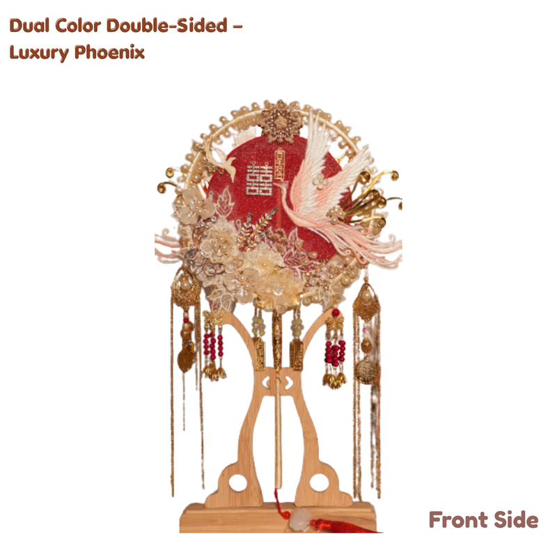Chinese Bridal Round Fan – Vintage Wedding Style (IP-0021)