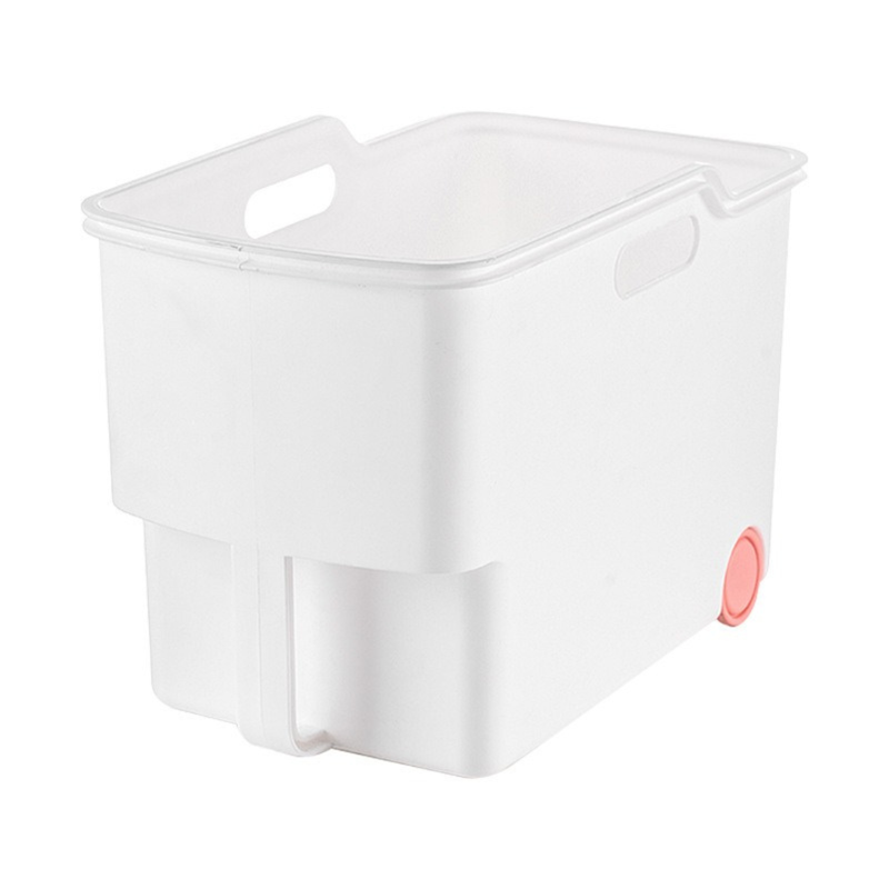 Plastic Storage Box with Wheels – Kitchen Cabinet Organizer, Narrow Gap, 24L (HS-BO-0004)