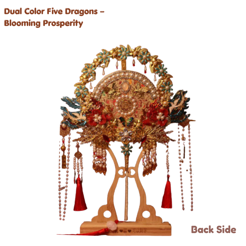 Chinese Bridal Round Fan – Vintage Wedding Style (IP-0016)