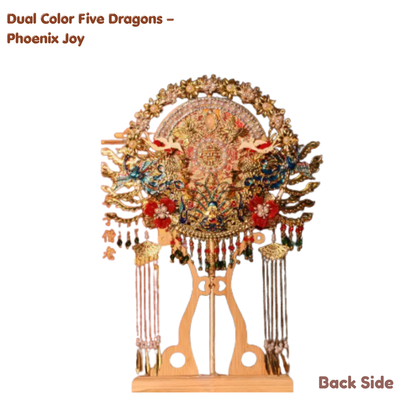 Chinese Bridal Round Fan – Vintage Wedding Style (IP-0015)