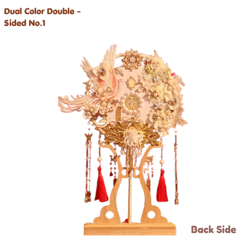 Chinese Bridal Round Fan – Vintage Wedding Style (IP-0018)