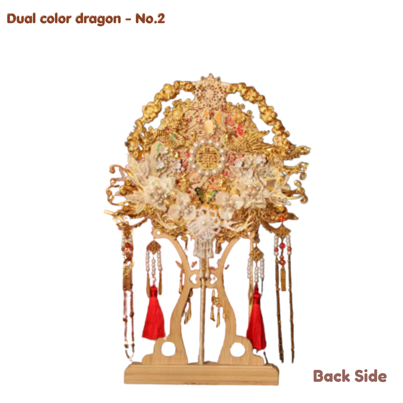 Chinese Bridal Round Fan – Vintage Wedding Style (IP-0011)