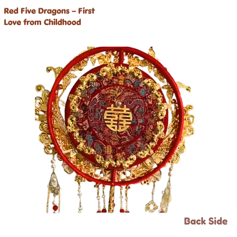 Chinese Bridal Round Fan – Vintage Wedding Style (IP-0029)