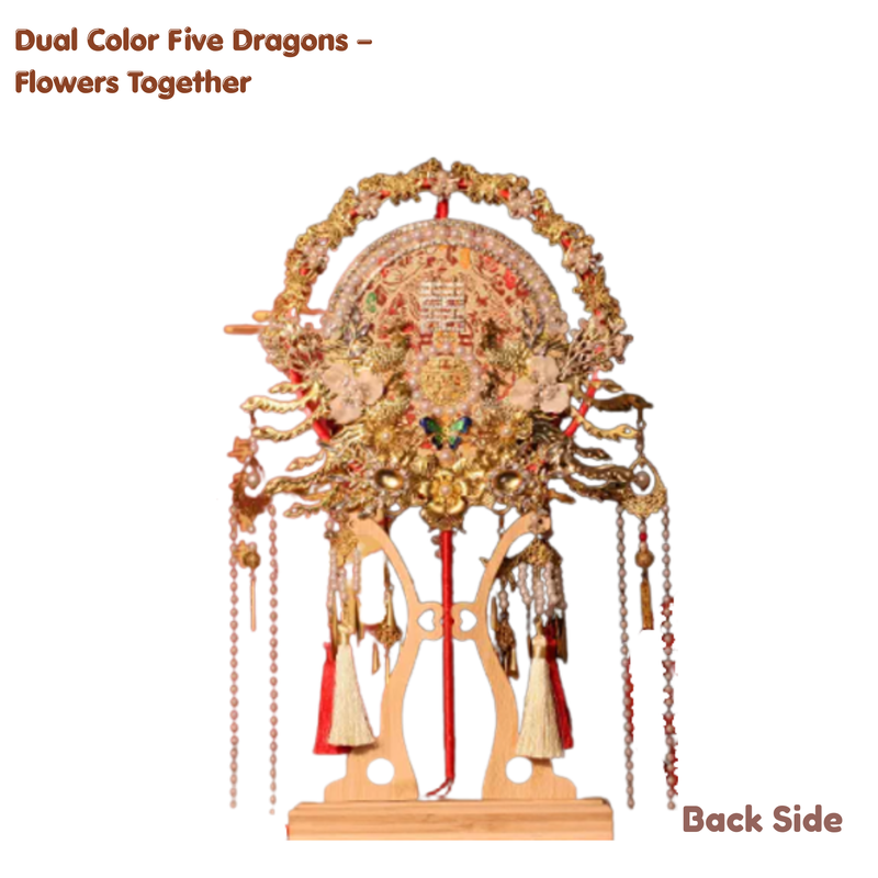 Chinese Bridal Round Fan – Vintage Wedding Style (IP-0017)
