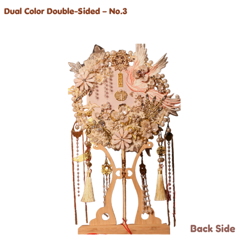 Chinese Bridal Round Fan – Vintage Wedding Style (IP-0019)