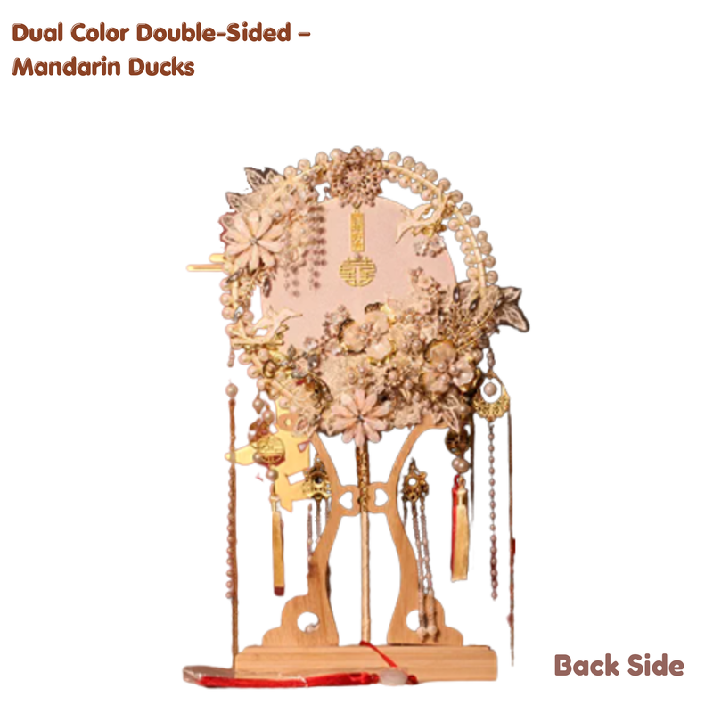 Chinese Bridal Round Fan – Vintage Wedding Style (IP-0025)