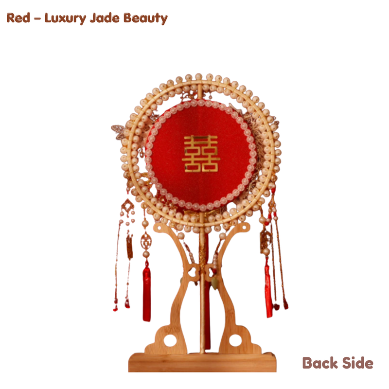 Chinese Bridal Round Fan – Vintage Wedding Style (IP-0031)