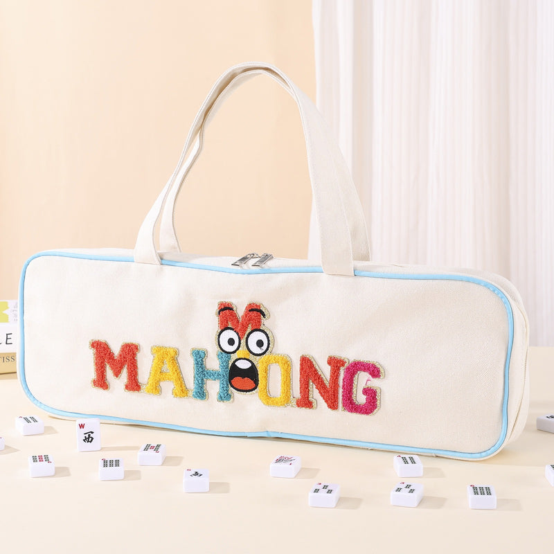 American‑Style Handheld Large Capacity Cartoon Mahjongg Storage Bag – Fits Tiles & Racks (MJ-CP-0014)