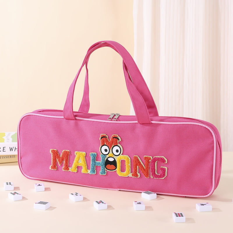 American‑Style Handheld Large Capacity Cartoon Mahjongg Storage Bag – Fits Tiles & Racks (MJ-CP-0014)