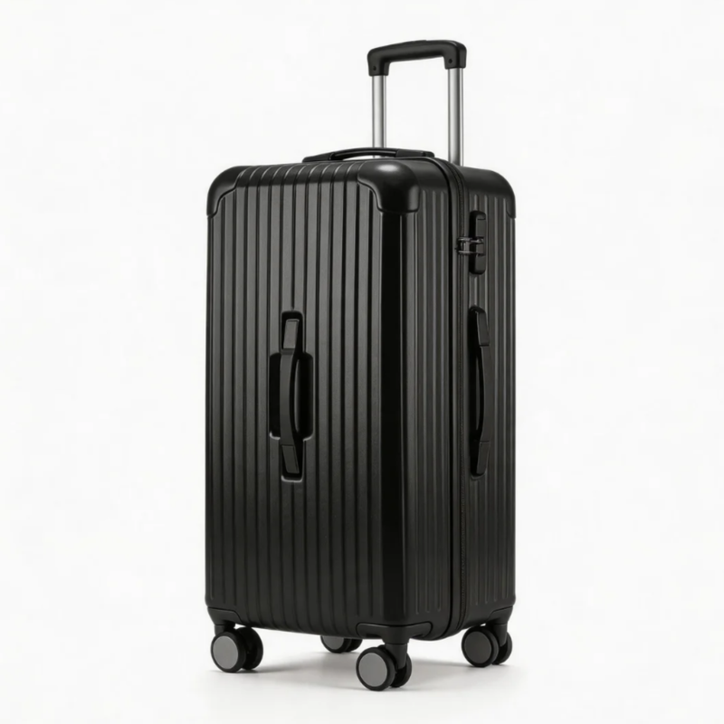 Spinner Wheel Luggage – Large Capacity, Sturdy & Durable Travel Suitcase (Black – Sports Thickened Edition) (TR-HARD-0047)