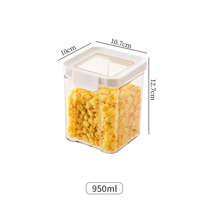 Sealed Kitchen Storage Jars – Anti-Insect, Anti-Moisture, Clear Glass (HK-FS-0001)