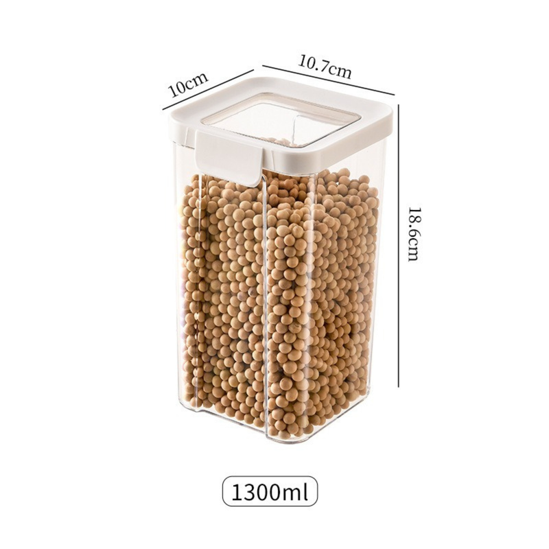 Sealed Kitchen Storage Jars – Anti-Insect, Anti-Moisture, Clear Glass (HK-FS-0001)