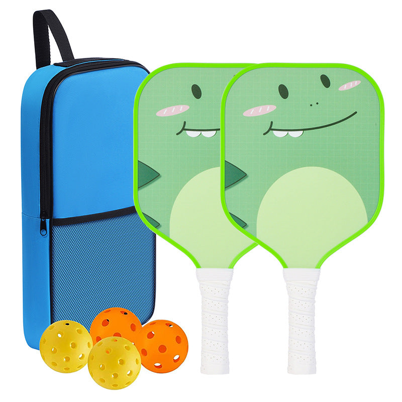 Kids Pickleball Paddle – Fiberglass Material with Cute Cartoon Frog Pattern Design (PCR-0015)