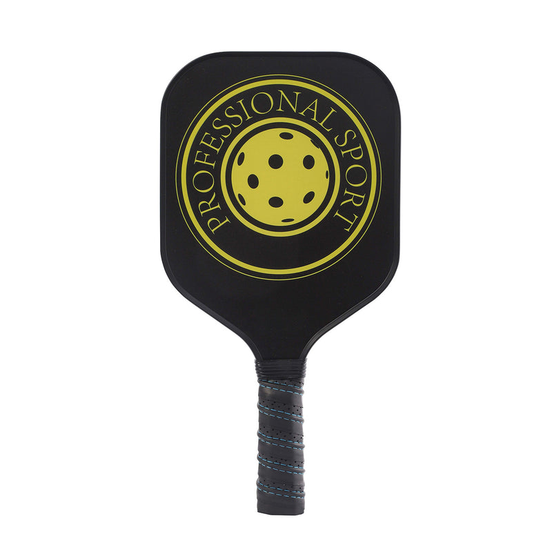 Kids Pickleball Paddle – Fiberglass Material with Yellow Pickleball Pattern Design (PCR-0005)