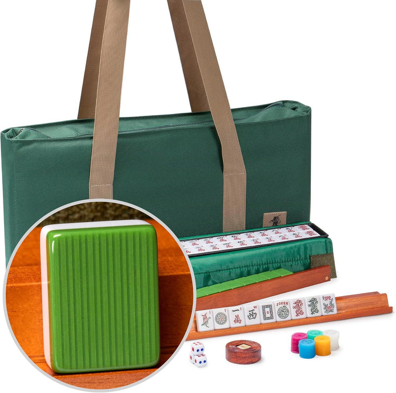 American Mahjong Storage Bag 3-Piece Set – Christmas Color – Great Gift for Mahjong Lovers  Bags only. (MJ-CP-0013)