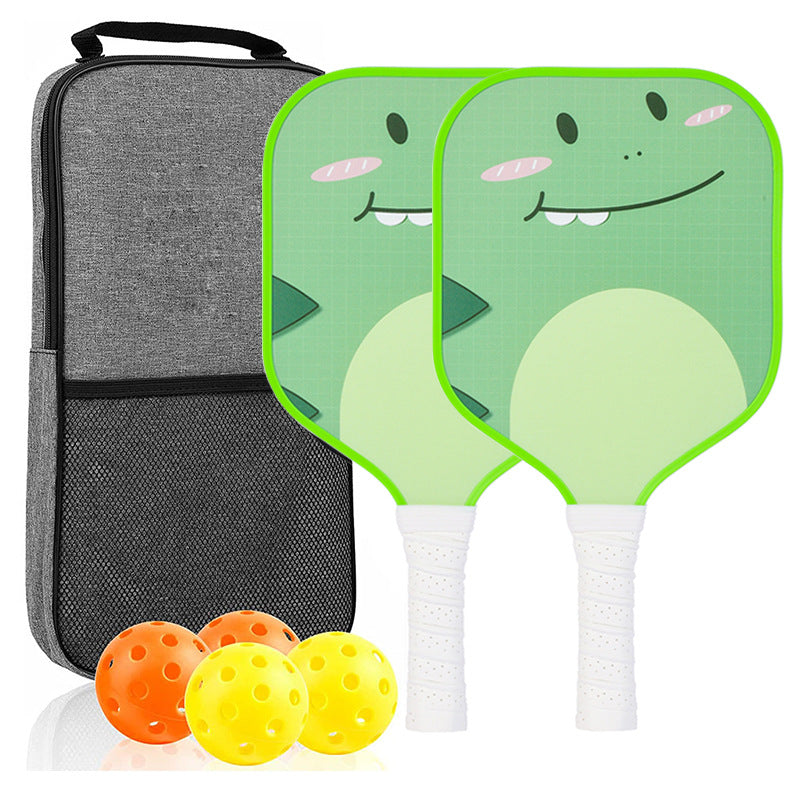 Kids Pickleball Paddle – Fiberglass Material with Cute Cartoon Frog Pattern Design (PCR-0015)