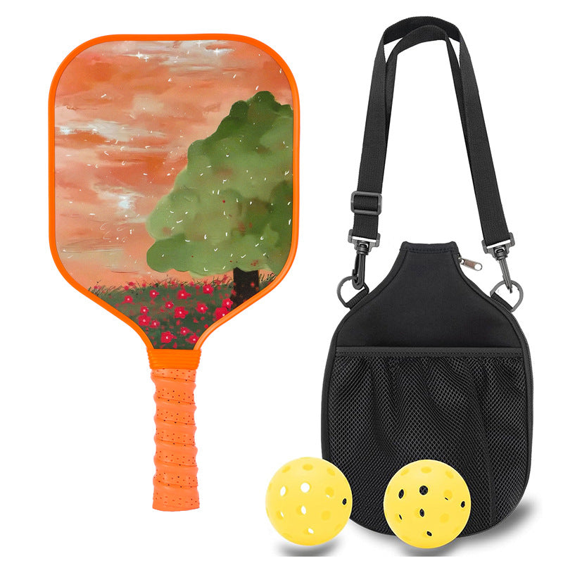 Dreamy Orange Sunset Tree Pickleball Paddle – Lightweight Fiberglass for Kids (PCR-0025)