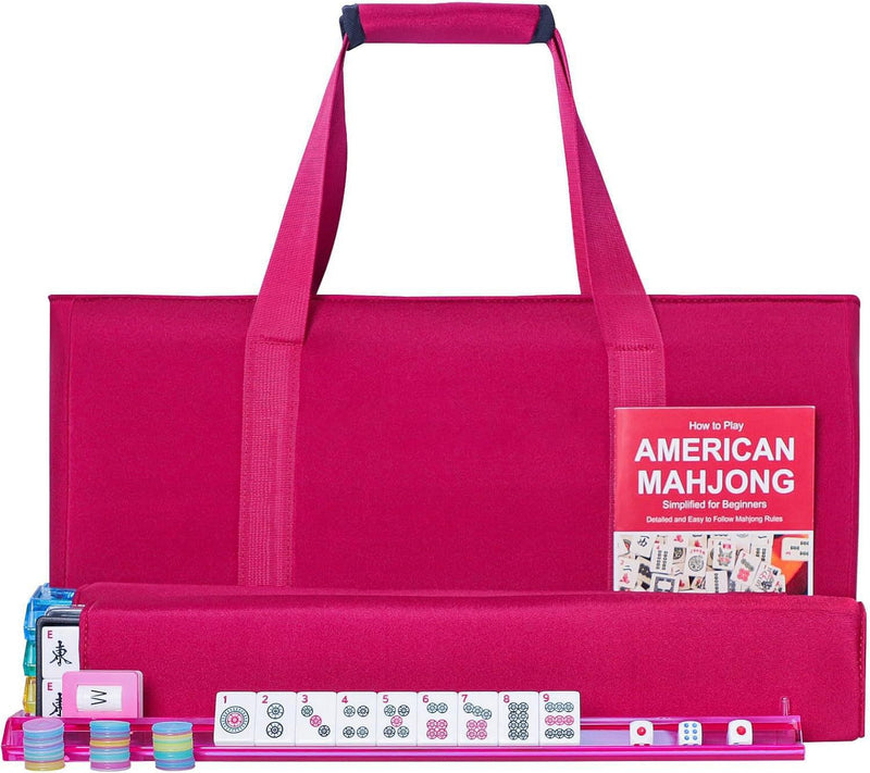 American Mahjong Storage Bag 3-Piece Set – Christmas Color – Great Gift for Mahjong Lovers  Bags only. (MJ-CP-0013)