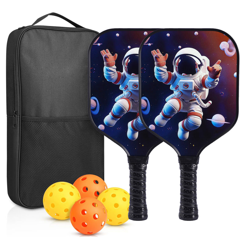 High-Performance Fiberglass Kids Pickleball Paddle – Space Astronaut Design (PCR-0001)