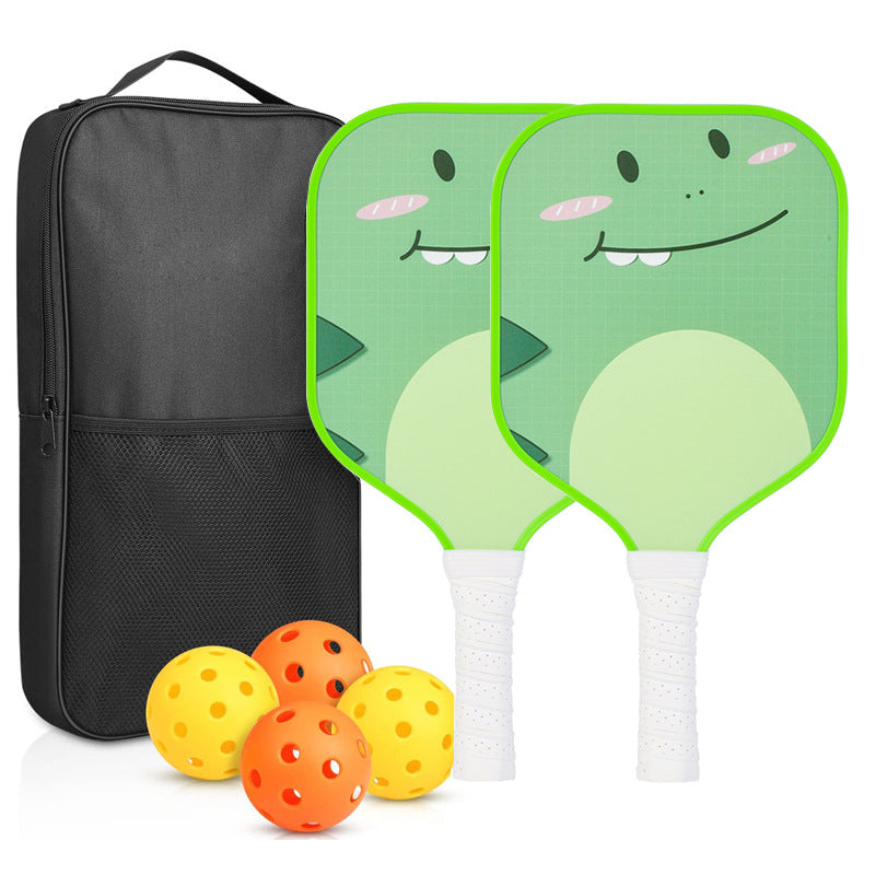 Kids Pickleball Paddle – Fiberglass Material with Cute Cartoon Frog Pattern Design (PCR-0015)