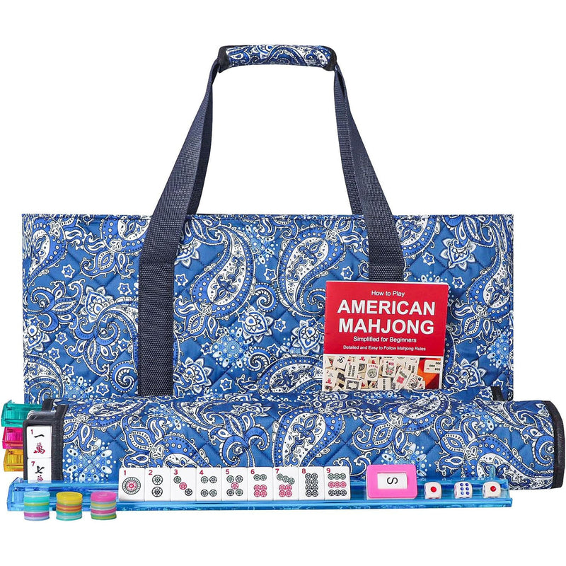 American Mahjong Storage Bag 3-Piece Set – Christmas Color – Great Gift for Mahjong Lovers  Bags only. (MJ-CP-0013)