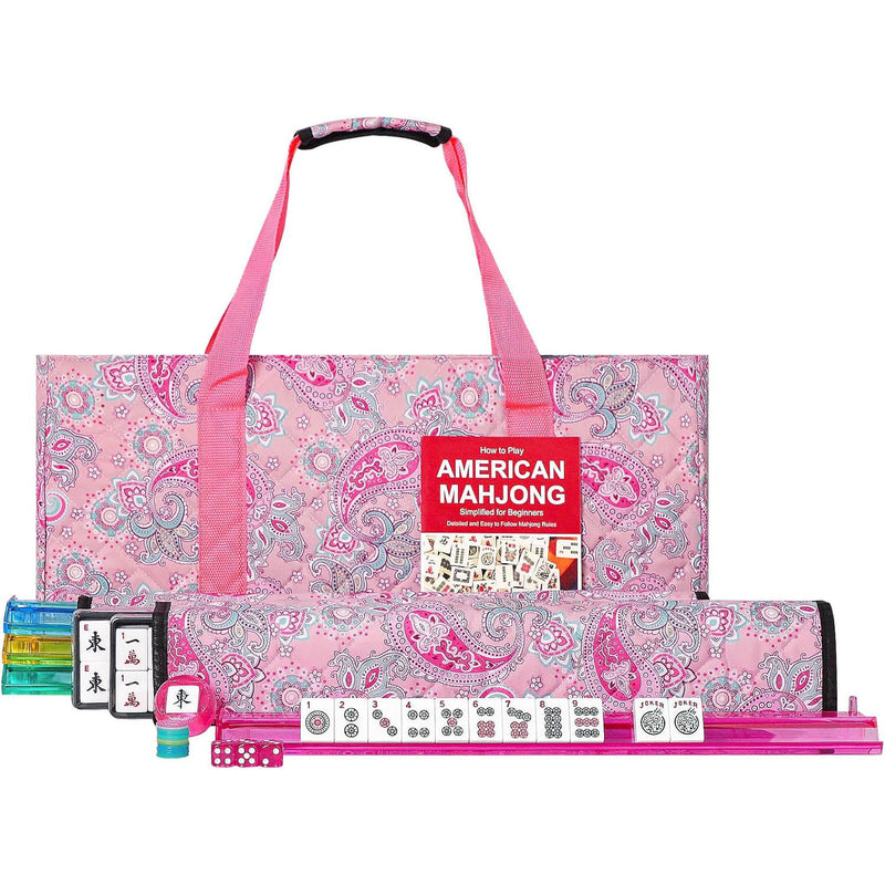 American Mahjong Storage Bag 3-Piece Set – Christmas Color – Great Gift for Mahjong Lovers  Bags only. (MJ-CP-0013)