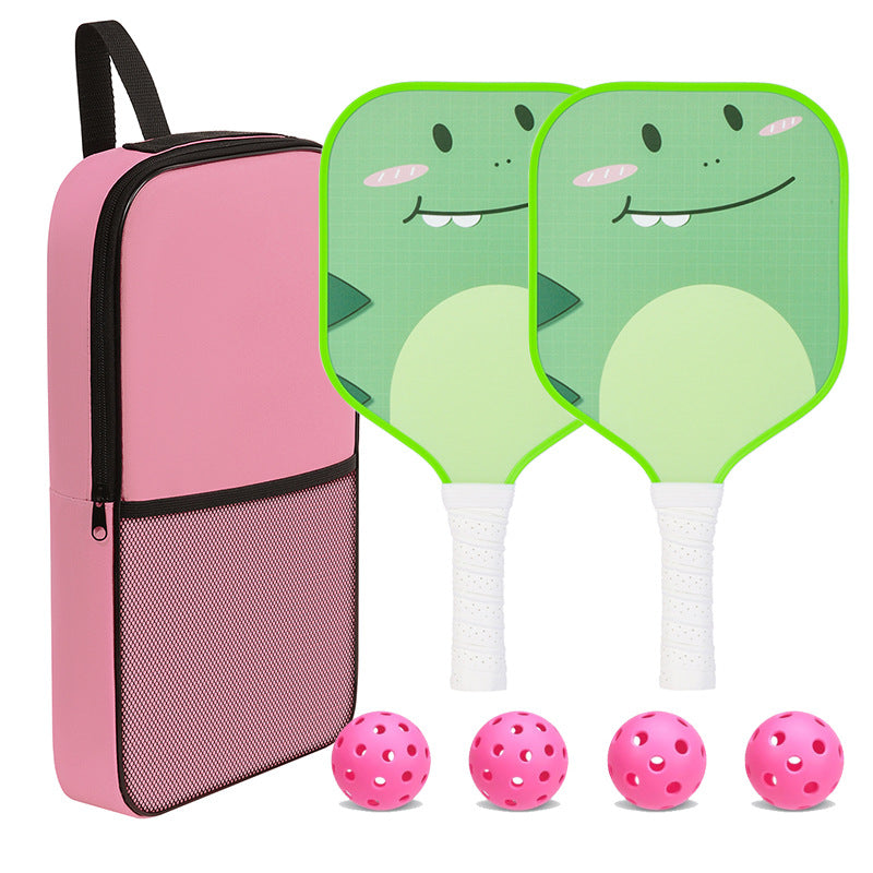 Kids Pickleball Paddle – Fiberglass Material with Cute Cartoon Frog Pattern Design (PCR-0015)