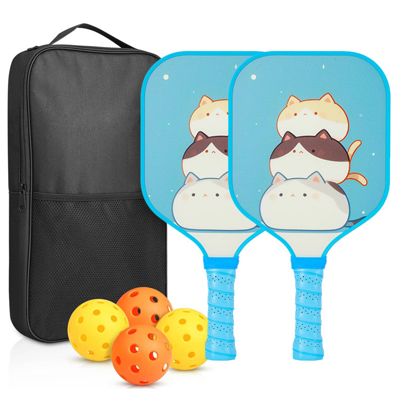 Stacked Cute Cats Pickleball Paddle – Lightweight Fiberglass for Kids (PCR-0023)