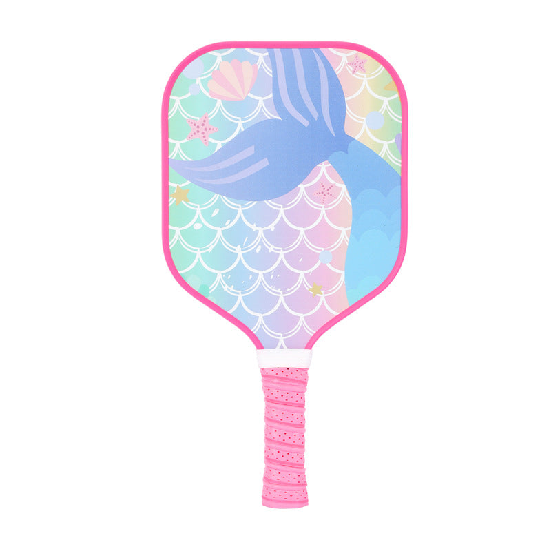 Mermaid Tail Fantasy Pickleball Paddle – Colorful Fiberglass for Kids (PCR-0030)