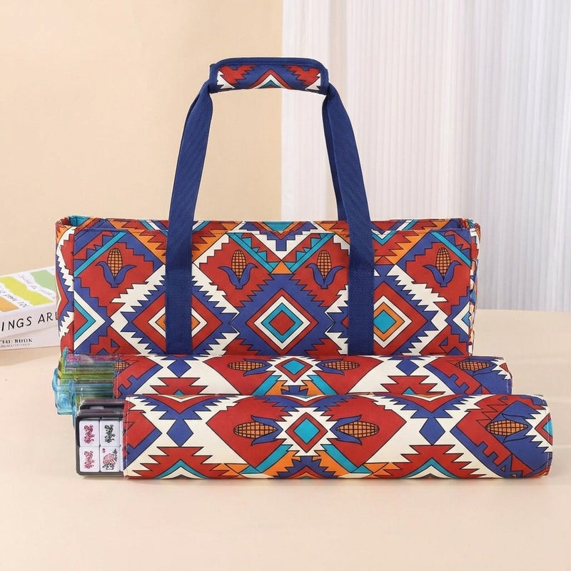 American Mahjong Storage Bag 3-Piece Set with Tiles - Complete Mahjong Set – Great Gift for Mahjong Lovers (MJ-CP-0014)